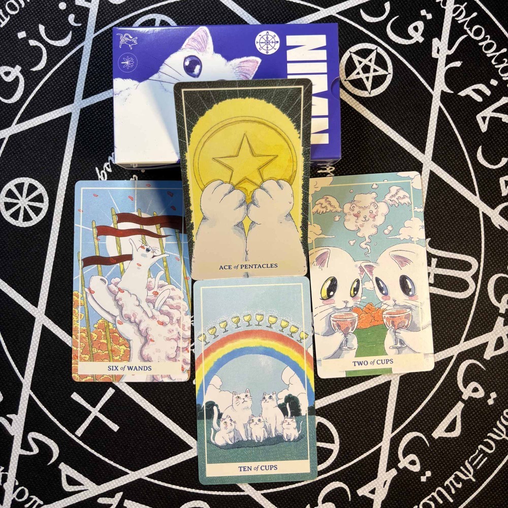 Tarô Kawaii de Gato em Aquarel - Tarot Deck With Guidebook avaliação e preço