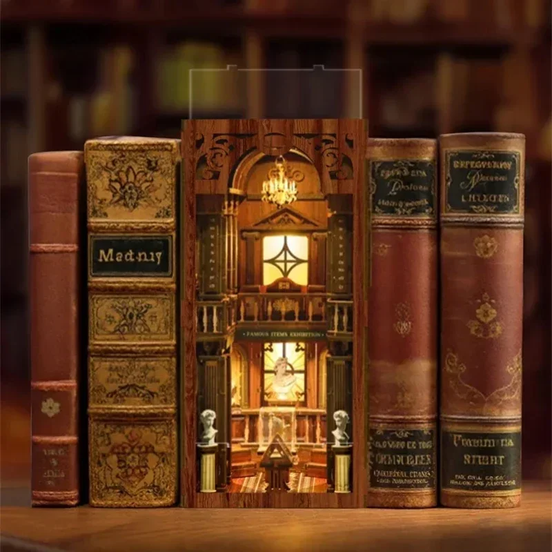 Estante de livros com tema fil - Diy Wooden Book Nook Kit Shelf Insert avaliação e preço