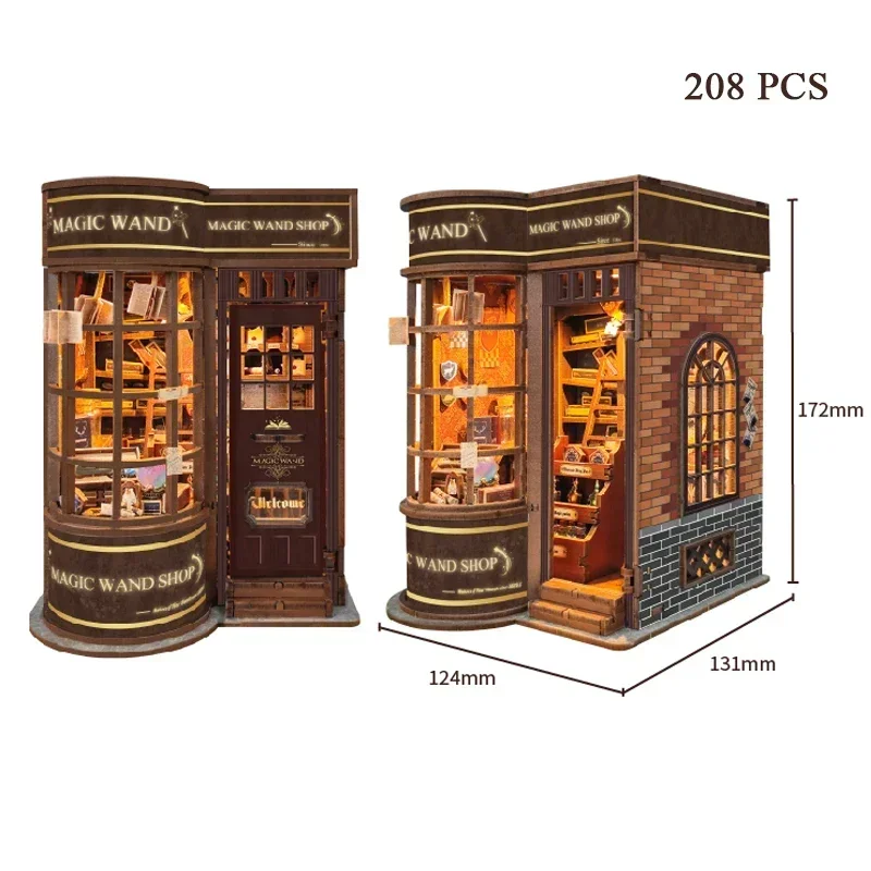 Kits de Modelos em Miniatura d - Diy Wooden Book Nook Kit Shelf Insert avaliação e preço