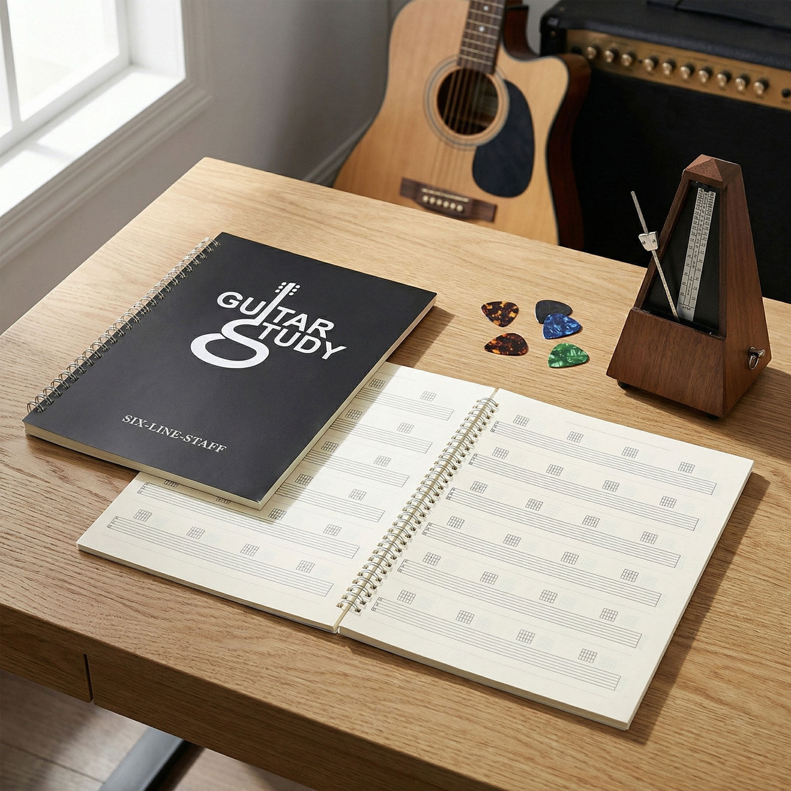 2 unidades de caderno de parti - Blank Sheet Music Notebook avaliação e preço
