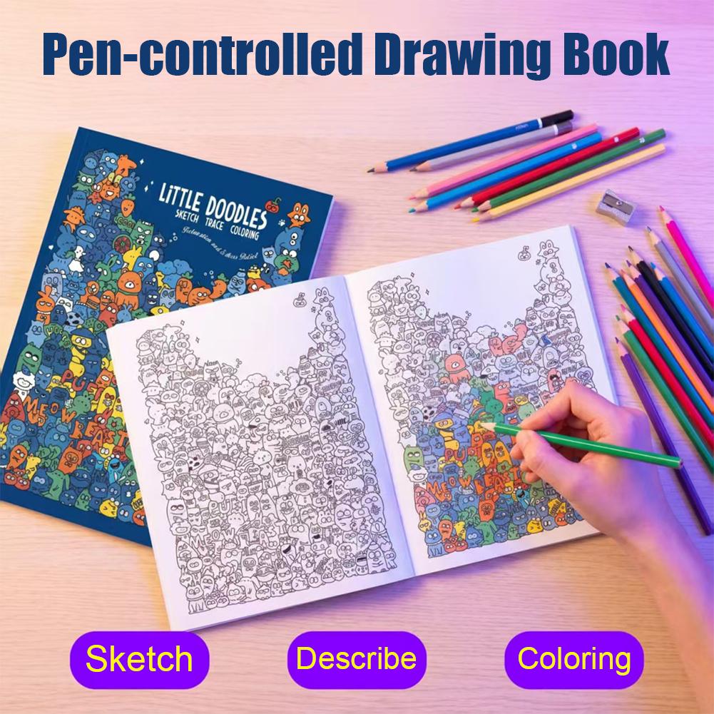Livro de colorir com desenhos  - Adult Coloring Book Stress Relief avaliação e preço
