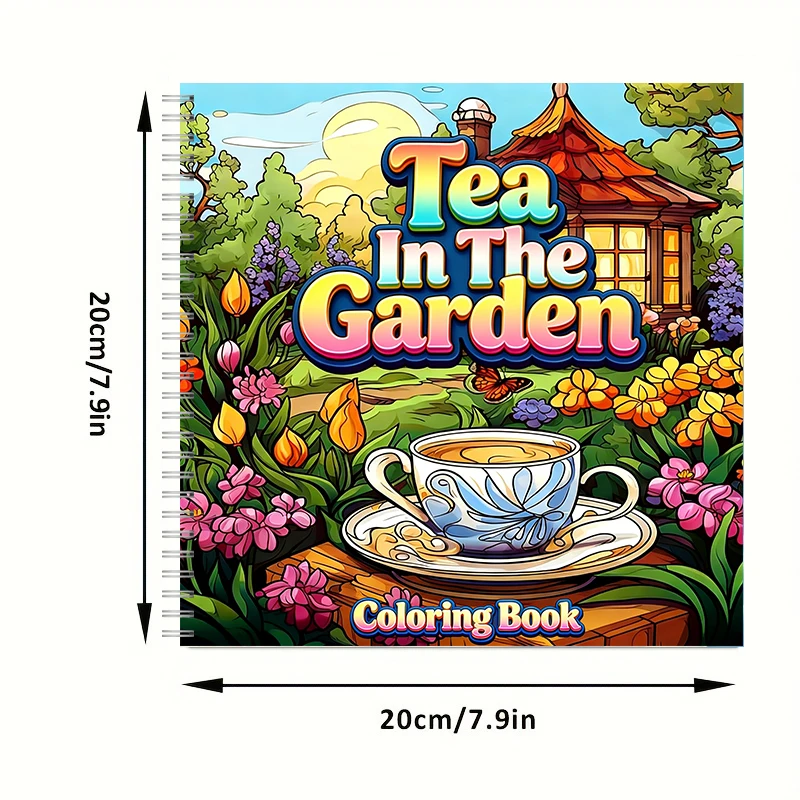 Livro de colorir Tea In The Ga - Adult Coloring Book Stress Relief avaliação e preço
